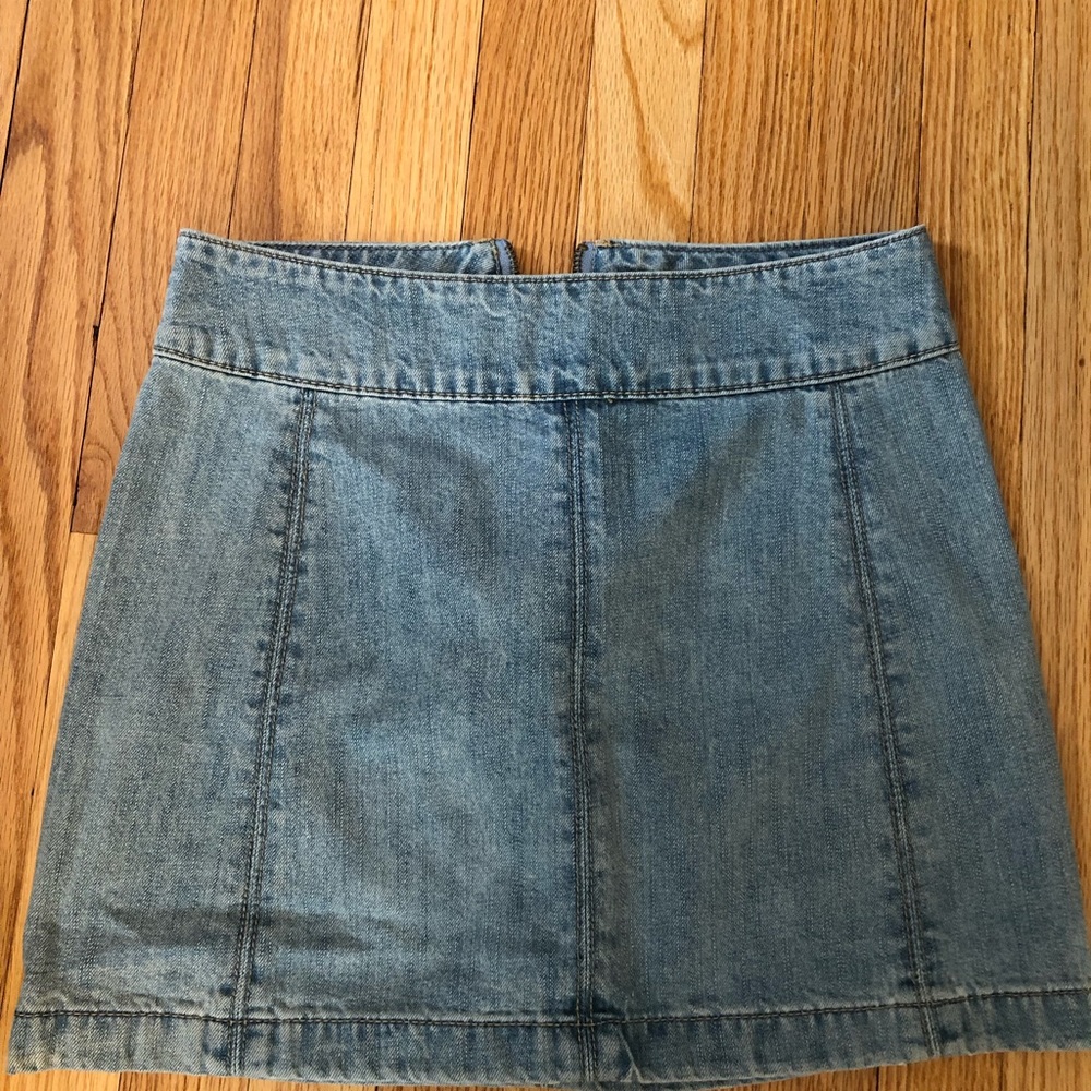 free people jean skirt